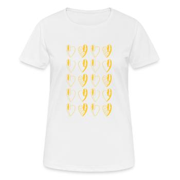 Imprimé numéro7. - T-shirt respirant Femme - blanc - Devant - AI Model Female 172 dark (172cm)