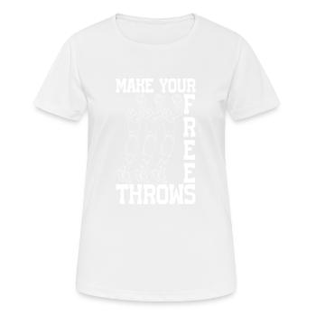 Make Your Free Throws 6 - Frauen T-Shirt atmungsaktiv - Weiß - Vorne - AI Model Female 172 dark (172cm)