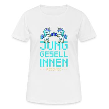 Unicorn Hen Party Bachelorette Party - Women's Breathable T-Shirt - white - Front - AI Model Female 172 dark (172cm)