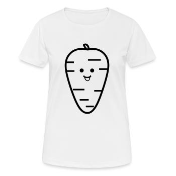 Carotte - T-shirt respirant Femme - blanc - Devant - AI Model Female 172 dark (172cm)