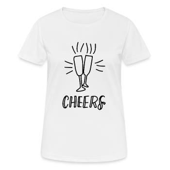 Cheers! - Frauen T-Shirt atmungsaktiv - Weiß - Vorne - AI Model Female 172 dark (172cm)
