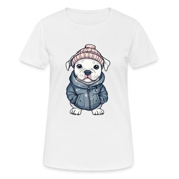 Pit Terrier Dog Stylish - Women's Breathable T-Shirt - white - Front - AI Model Female 172 dark (172cm)