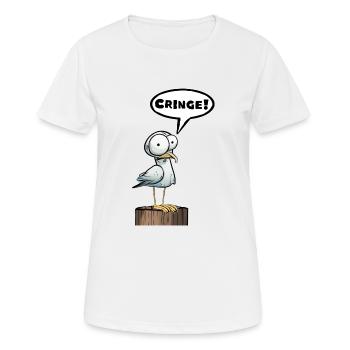 Seagull speech bubble embarrassment - Women's Breathable T-Shirt - white - Front - AI Model Female 172 dark (172cm)
