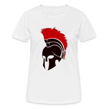 sparta helm - Frauen T-Shirt atmungsaktiv - Weiß - Vorne - AI Model Female 172 dark (172cm)
