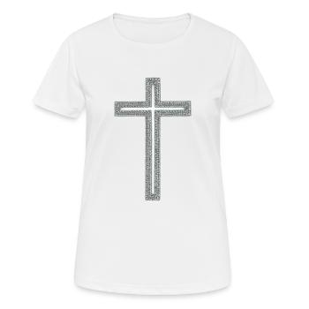 Kreuz - Frauen T-Shirt atmungsaktiv - Weiß - Vorne - AI Model Female 172 dark (172cm)