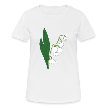 muguet fleur - T-shirt respirant Femme - blanc - Devant - AI Model Female 172 dark (172cm)