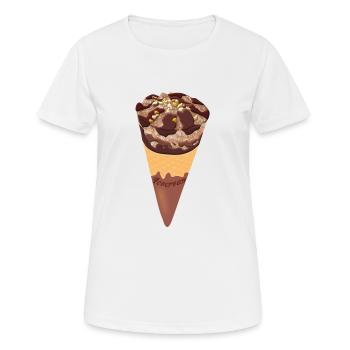 Chocolat Vanille - T-shirt respirant Femme - blanc - Devant - AI Model Female 172 dark (172cm)