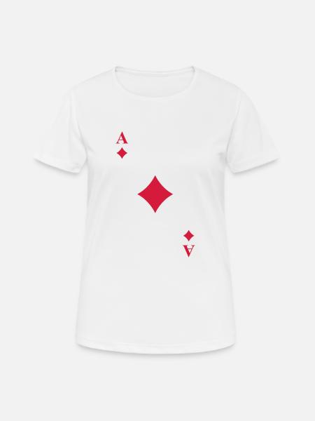 Karten - Frauen T-Shirt atmungsaktiv - Weiß