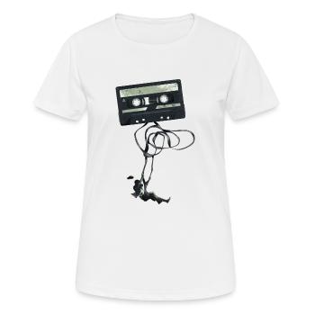 Swing cassette - Women's Breathable T-Shirt - white - Front - AI Model Female 172 dark (172cm)
