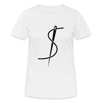aiguille - T-shirt respirant Femme - blanc - Devant - AI Model Female 172 dark (172cm)