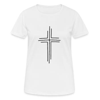Kreuze - Frauen T-Shirt atmungsaktiv - Weiß - Vorne - AI Model Female 172 dark (172cm)