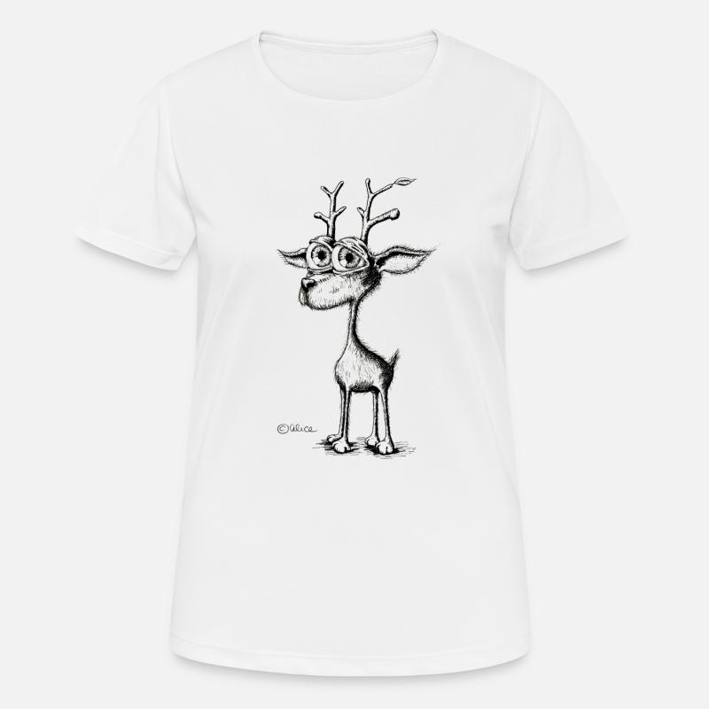 Hirschfuzzie - Women's Breathable T-Shirt - white