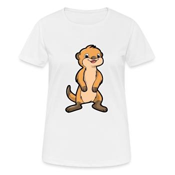 suricate - T-shirt respirant Femme - blanc - Devant - AI Model Female 172 dark (172cm)