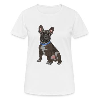 French Bulldog Gift Dogs - Women's Breathable T-Shirt - white - Front - AI Model Female 172 dark (172cm)