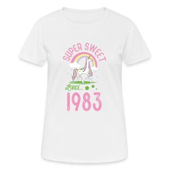 Douce Licorne (1983) - T-shirt respirant Femme - blanc - Devant - AI Model Female 172 dark (172cm)