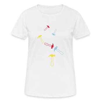 Symbole du marteau - T-shirt respirant Femme - blanc - Devant - AI Model Female 172 dark (172cm)