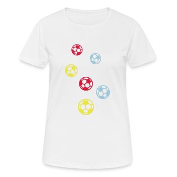 Soccer soccer - Women's Breathable T-Shirt - white - Front - AI Model Female 172 dark (172cm)