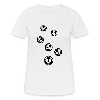 Soccer soccer - Women's Breathable T-Shirt - white - Front - AI Model Female 172 dark (172cm)