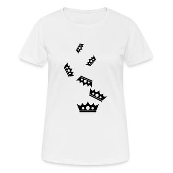 Krone Silhouette icon - Frauen T-Shirt atmungsaktiv - Weiß - Vorne - AI Model Female 172 dark (172cm)