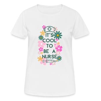 T-shirt cadeau Infirmière - T-shirt respirant Femme - blanc - Devant - AI Model Female 172 dark (172cm)
