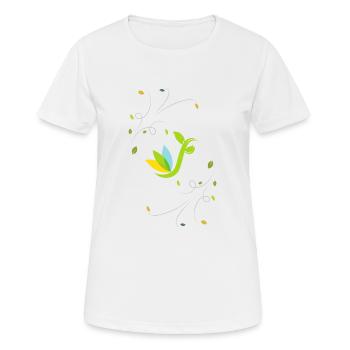 Rain of flowers - Women's Breathable T-Shirt - white - Front - AI Model Female 172 dark (172cm)