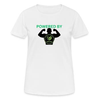 Veganer Stil mit Herz: Einzigartiges Design - Frauen T-Shirt atmungsaktiv - Weiß - Vorne - AI Model Female 172 dark (172cm)