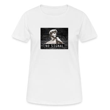 No Signal - Frauen T-Shirt atmungsaktiv - Weiß - Vorne - AI Model Female 172 dark (172cm)