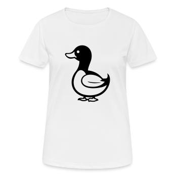 Ente - Frauen T-Shirt atmungsaktiv - Weiß - Vorne - AI Model Female 172 dark (172cm)