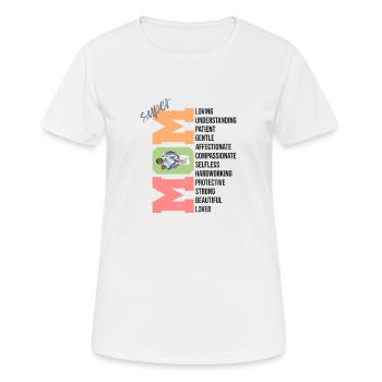 Super MAM Liebevolles Geschenk - Frauen T-Shirt atmungsaktiv - Weiß - Vorne - AI Model Female 172 dark (172cm)
