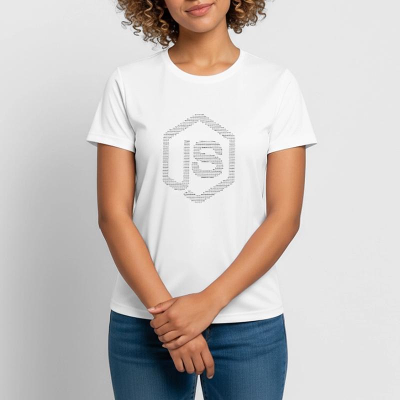 JavaScript Node.js ASCII-Logo (schwarz) Frauen T-Shirt atmungsaktiv