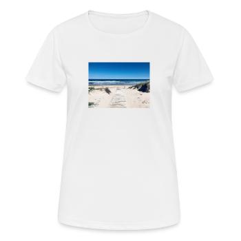 Weg zum Meer - Frauen T-Shirt atmungsaktiv - Weiß - Vorne - AI Model Female 172 dark (172cm)