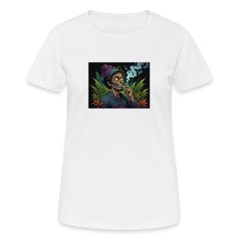 Homme fou - T-shirt respirant Femme - blanc - Devant - AI Model Female 172 dark (172cm)