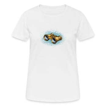 Das antike goldene Fernglas in Retro Design. - Frauen T-Shirt atmungsaktiv - Weiß - Vorne - AI Model Female 172 dark (172cm)