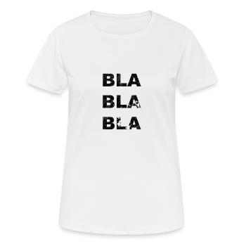 Agent de centre d'appels BLA BLA BLA - T-shirt respirant Femme - blanc - Devant - AI Model Female 172 dark (172cm)