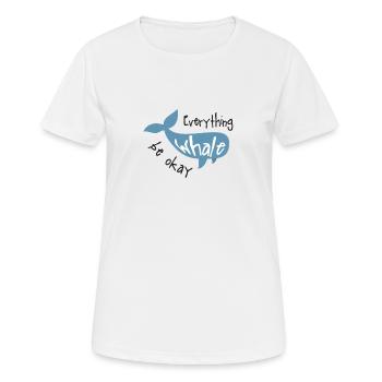 Wal - Frauen T-Shirt atmungsaktiv - Weiß - Vorne - AI Model Female 172 dark (172cm)