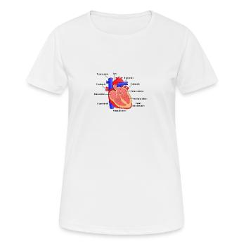 Anatomical human heart with lettering - Women's Breathable T-Shirt - white - Front - AI Model Female 172 dark (172cm)