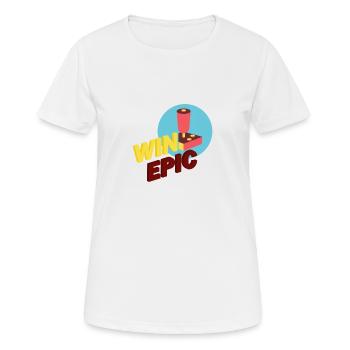 Victor Epic Zocker Pc joueur de console de sport - T-shirt respirant Femme - blanc - Devant - AI Model Female 172 dark (172cm)