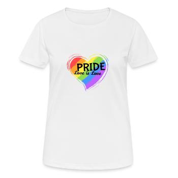 Pride Love is Love, Gift, Gift Idea - Women's Breathable T-Shirt - white - Front - AI Model Female 172 dark (172cm)