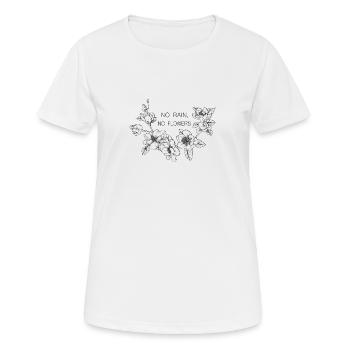 No Rain No Flowers - Women's Breathable T-Shirt - white - Front - AI Model Female 172 dark (172cm)