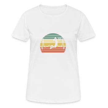 basket-ball - T-shirt respirant Femme - blanc - Devant - AI Model Female 172 dark (172cm)