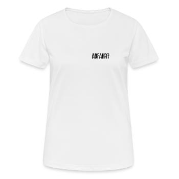 Abfahrt Rave Techno Music - Frauen T-Shirt atmungsaktiv - Weiß - Vorne - AI Model Female 172 dark (172cm)