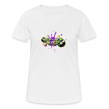 Hip Hop old school, Musik, Grafitti - Frauen T-Shirt atmungsaktiv - Weiß - Vorne - AI Model Female 172 dark (172cm)
