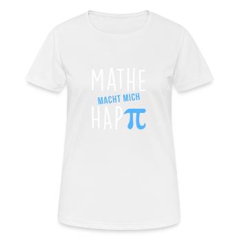 Les maths me rendent heureux - T-shirt respirant Femme - blanc - Devant - AI Model Female 172 dark (172cm)
