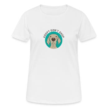 Adopt dont shop - Women's Breathable T-Shirt - white - Front - AI Model Female 172 dark (172cm)