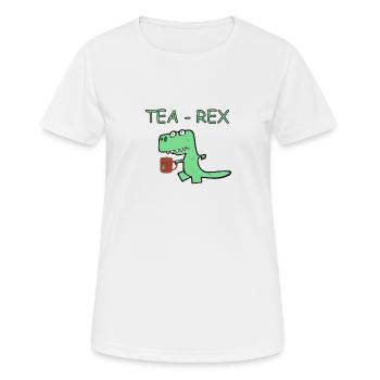 TEA REX - Women's Breathable T-Shirt - white - Front - AI Model Female 172 dark (172cm)