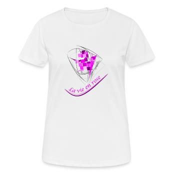 Das Leben in Pink - Frauen T-Shirt atmungsaktiv - Weiß - Vorne - AI Model Female 172 dark (172cm)