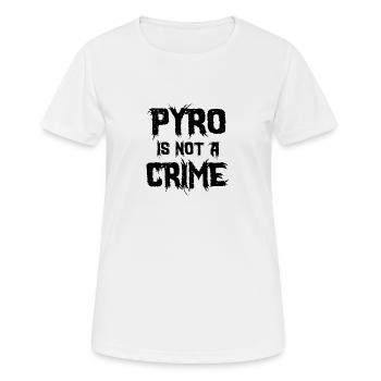 Pyrotechnik ist kein Verbrechen Feuerwerk Pyro - Frauen T-Shirt atmungsaktiv - Weiß - Vorne - AI Model Female 172 dark (172cm)