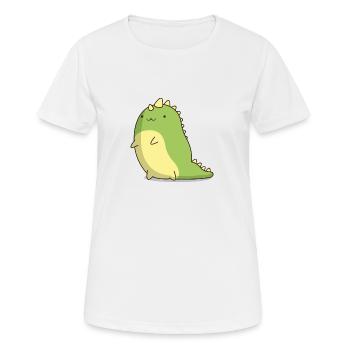 Kawaii dino dinosaurs - Women's Breathable T-Shirt - white - Front - AI Model Female 172 dark (172cm)