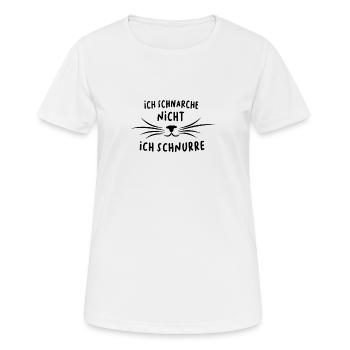 Je ronfle pas Je ronronne les chats - T-shirt respirant Femme - blanc - Devant - AI Model Female 172 dark (172cm)
