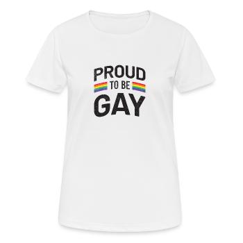 proud to be gay proud to be gay - Women's Breathable T-Shirt - white - Front - AI Model Female 172 dark (172cm)
